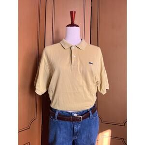Vintage Lacoste cotton polo in chartreuse green, size L